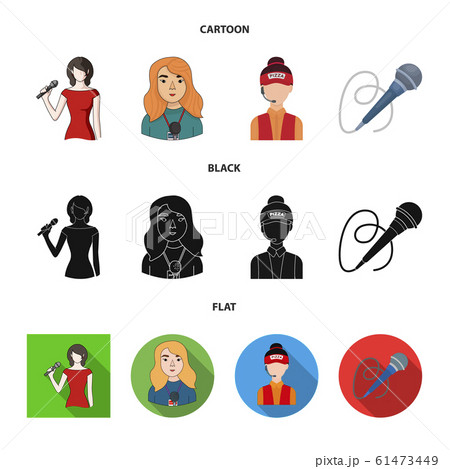 Vector illustration of karaoke and music symbol. Collection of karaoke and club stock vector illustration. 61473449