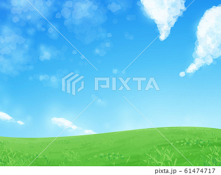 草原の背景イラスト 空のイラスト素材 61474717 Pixta
