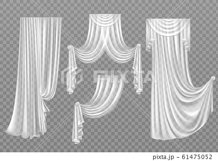 White curtains isolated on background 61475052