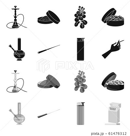 Isolated object of refuse and stop icon. Collection of refuse and habit stock vector illustration. Isolated object of refuse and stop icon. Collection of refuse and habit stock vector illustration. 61476312