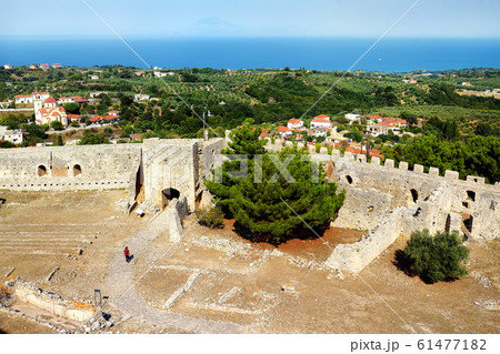 Village Kastro, Peloponnese, Greece Medieval Chlemoutsi ("Clermont") castle Village Kastro, Peloponnese, Greece Medieval Chlemoutsi ("Clermont") castle 61477182