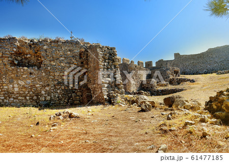 Wall's of medieval Chlemoutsi ("Clermont") castle 61477185