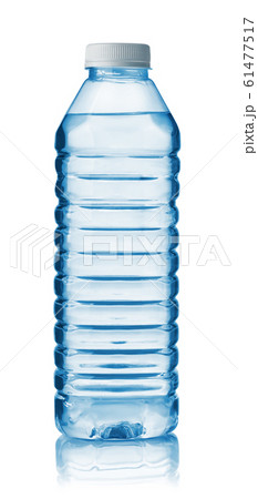 Front view of plastic water bottle 61477517