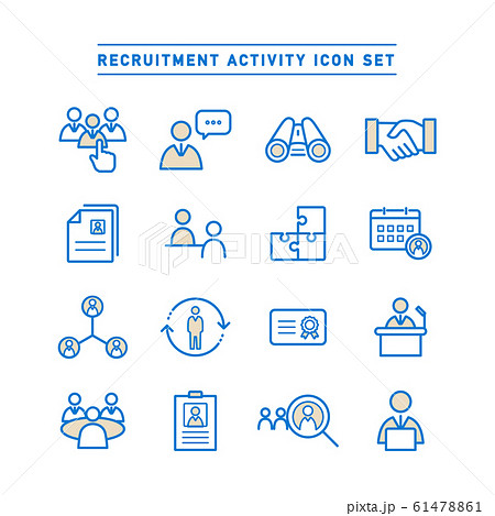 RECRUITMENT ACTIVITY ICON SET RECRUITMENT ACTIVITY ICON SET 61478861