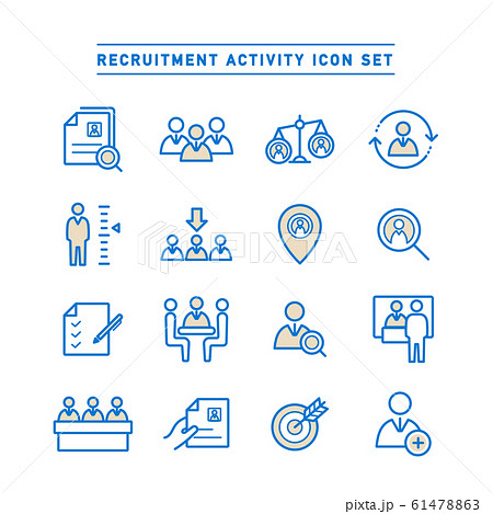 RECRUITMENT ACTIVITY ICON SET 61478863