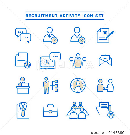 RECRUITMENT ACTIVITY ICON SET 61478864