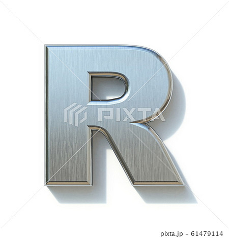 Brushed Metal Font Letter R 3dのイラスト素材 Brushed Metal Font Letter R 3dのイラスト素材