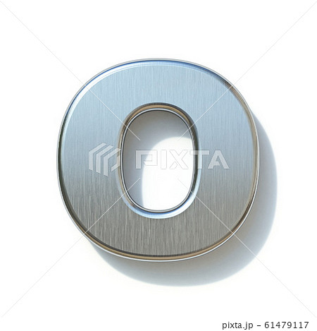 Brushed metal font Letter O 3D Brushed metal font Letter O 3D 61479117