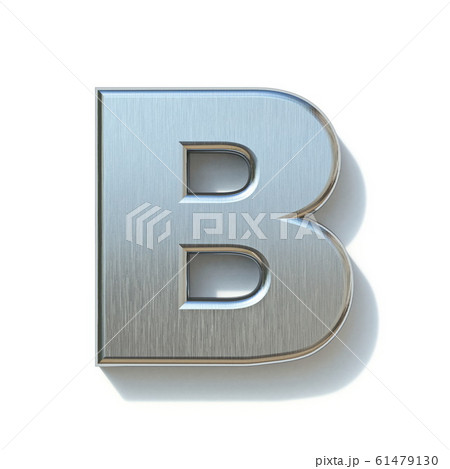 Brushed metal font Letter B 3D Brushed metal font Letter B 3D 61479130