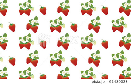 苺 イチゴ 壁紙 パターン イラストのイラスト素材