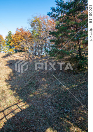 菅谷館跡 三ノ郭付近 土塁 菅谷館跡 三ノ郭付近 土塁 61480025