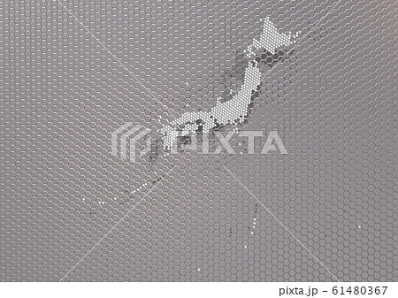 IT,ハイテク,デジタル,テクノロジー,経済,産業などをイメージした日本地図 61480367