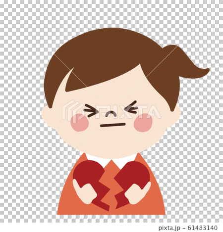 女の子 失恋 のイラスト素材