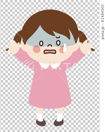 小さい女の子①(全身・万歳) 61484305