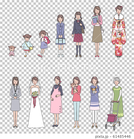 ライフステージ　女性 61485446