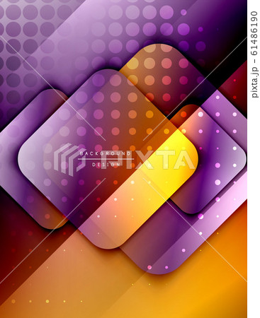 Rounded squares shapes composition geometric abstract background. 3D shadow effects and fluid gradients. Modern overlapping forms. Rounded squares shapes composition geometric abstract background. 3D shadow effects and fluid gradients. Modern overlapping forms. 61486190
