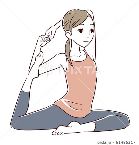 イラスト素材 女性 ヨガ ポーズのイラスト素材