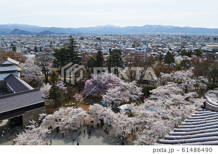 福島県/ 桜満開の鶴ヶ城 天守からの眺望 福島県/ 桜満開の鶴ヶ城 天守からの眺望 61486490