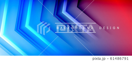 Arrow lines, technology digital template with shadows and lights on gradient background. Trendy simple fluid color gradient abstract background with dynamic straight shadow lines effect Arrow lines, technology digital template with shadows and lights on gradient background. Trendy simple fluid color gradient abstract background with dynamic straight shadow lines effect 61486791