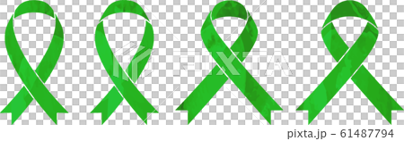 Cross Ribbon Green Set - Stock Illustration [61487794] - PIXTA