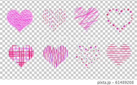 Heart set with various patterns Heart set with various patterns 61489208