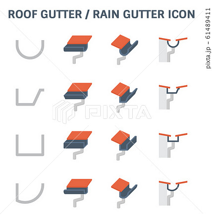 roof gutter icon roof gutter icon 61489411