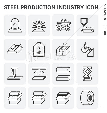 Steel Production Iconのイラスト素材