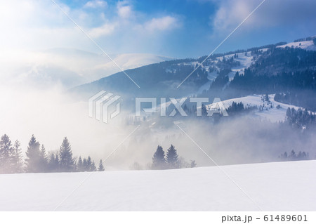 blizzard in mountains 61489601