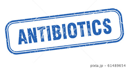 antibiotics stamp. antibiotics square grunge blue 61489654