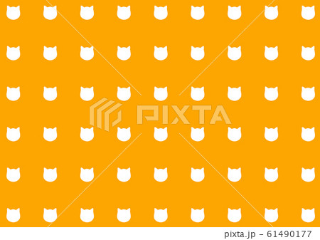 猫 シルエット 背景 壁紙 素材 オレンジ のイラスト素材