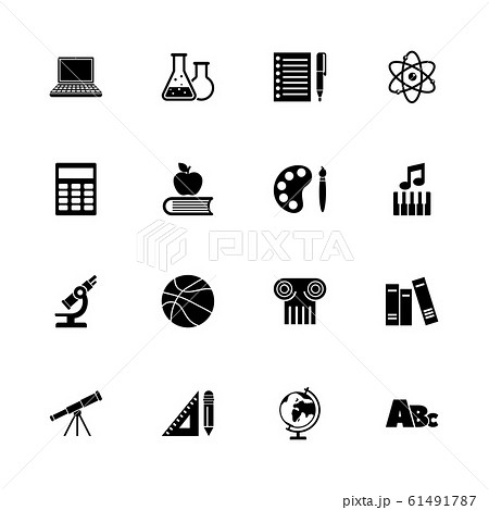 School Subject - Flat Vector Icons School Subject - Flat Vector Icons 61491787