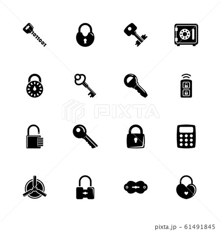 Keys and Locks - Flat Vector Icons 61491845