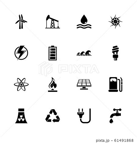 Energy - Flat Vector Icons Energy - Flat Vector Icons 61491868