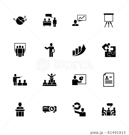 Business Presentation - Flat Vector Icons 61491915