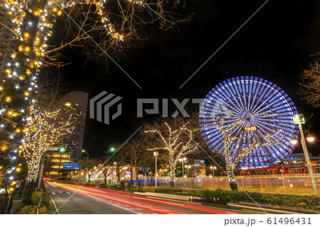 横浜みなとみらい さくら通りのイルミネーション 横浜みなとみらい さくら通りのイルミネーション 61496431