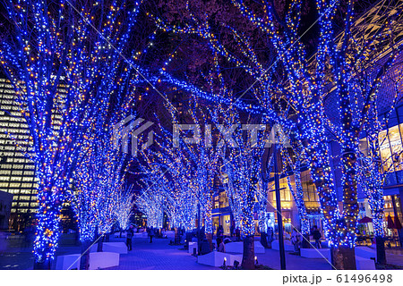 横浜みなとみらいのイルミネーション 横浜みなとみらいのイルミネーション 61496498