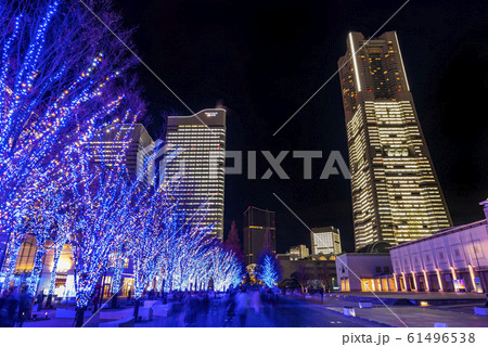 横浜みなとみらいのイルミネーション 横浜みなとみらいのイルミネーション 61496538