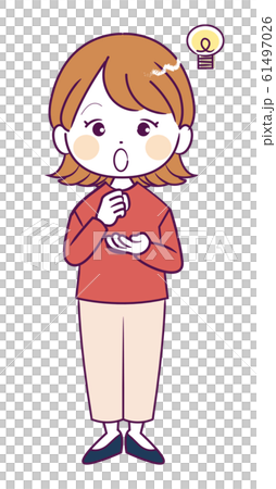 女性 閃くのイラスト素材