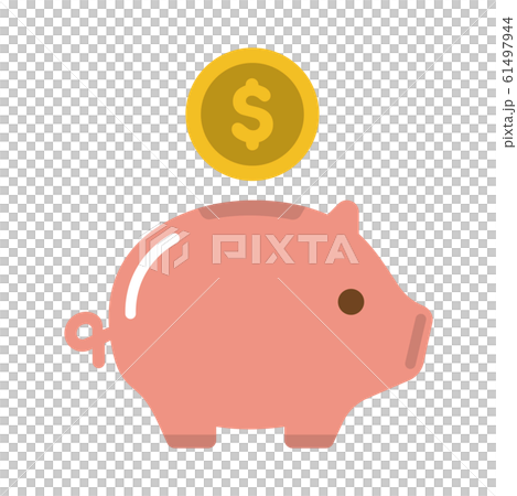 Pig piggy bank, savings, savings, income Color icon (US $) Pig piggy bank, savings, savings, income Color icon (US $) 61497944