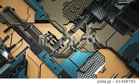 Sci Fi Industrial Panel. Futuristic Concept Design 61498793