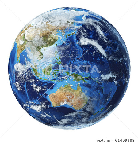 Earth globe 3d illustration. Oceania view. 61499388