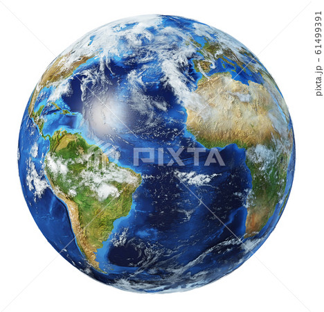 Earth globe 3d illustration. Atlantic Ocean view. 61499391
