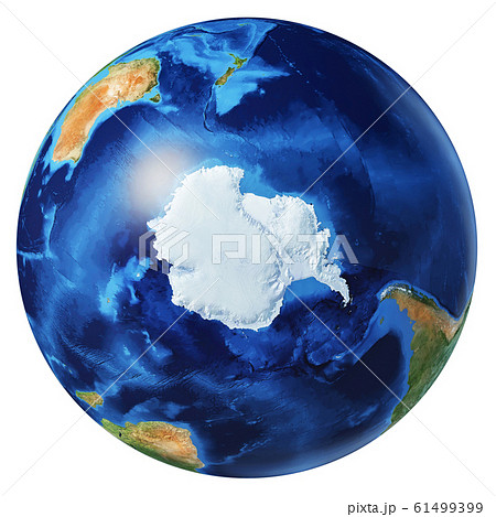 Earth globe 3d illustration. Antarctic view. Earth globe 3d illustration. Antarctic view. 61499399