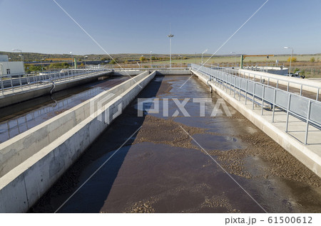 Modern wastewater treatment plant. Tanks for Modern wastewater treatment plant. Tanks for 61500612