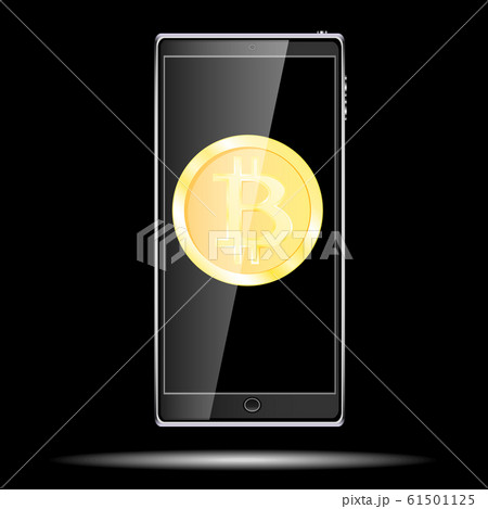 A large black realistic mobile smart touch 61501125