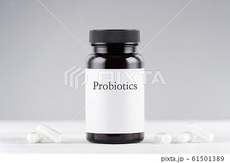 nutritional supplement probiotics bottle and 61501389