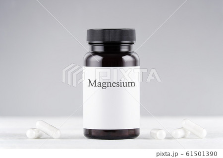 nutritional supplement magnesium bottle and 61501390