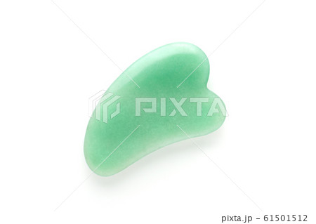 jade massage stone gua sha isolated on white jade massage stone gua sha isolated on white 61501512