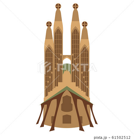 Isolated Sagrafa Familia church Isolated Sagrafa Familia church 61502512