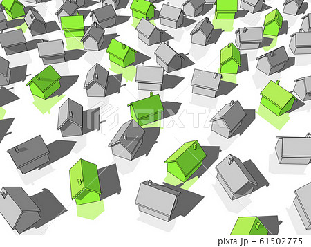 green ecological houses standing out from others green ecological houses standing out from others 61502775